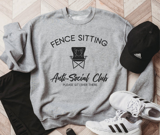 Fence Sitting Anti-Social Club - Sweatshirt-Long Sleeve T-Short Sleeve T